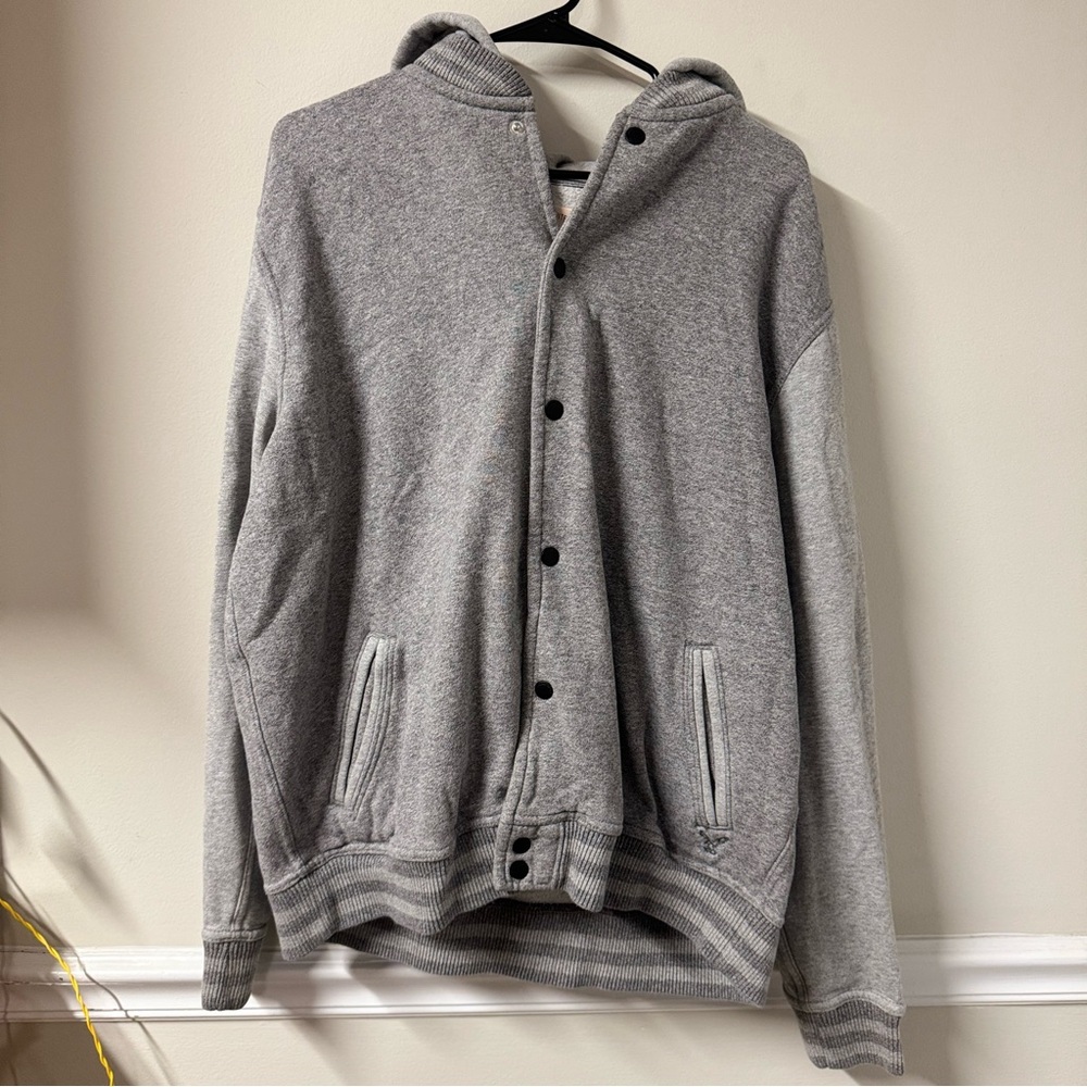 American Eagle Outfitters Gray Varsity Jacket